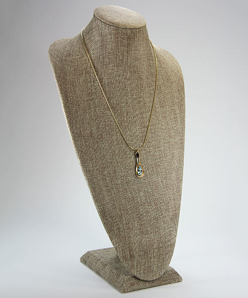 DCH3812 = Burlap Super Tall Necklace Bust 17-1/2" H