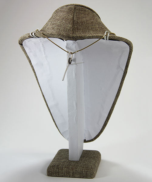 DCH3892 = Burlap Necklace Bust 11" H