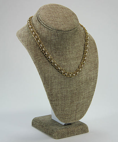 DCH3897 = Burlap Necklace Display 10" H