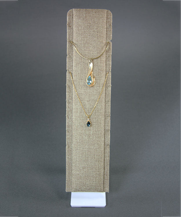 DCH3991 = Burlap Necklace Easel Display 12-1/8" H