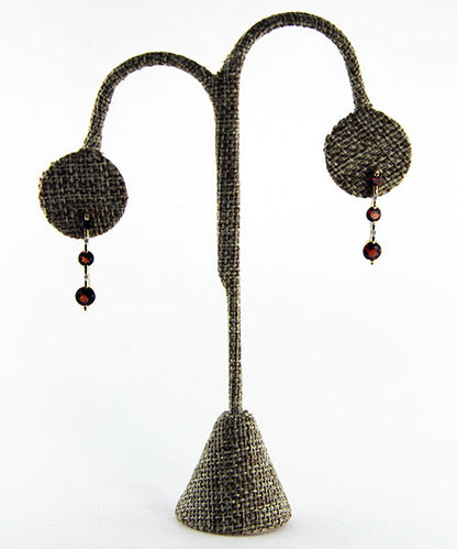 DER3241 = Burlap Earring Display 5-1/4" H  (Pkg of 3)