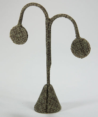 DER3242 = Burlap Earring Display 4-3/4" H (Pkg of 3)
