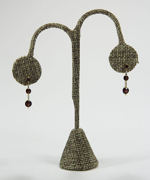 DER3242 = Burlap Earring Display 4-3/4" H (Pkg of 3)