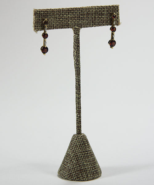 DER3253 = Burlap Earring Display 4-3/4" H (Pkg of 3)