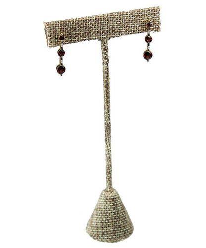 DER3254 = Burlap Earring Display 5-1/2" H (Pkg of 3)