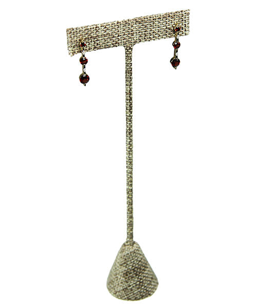 DER3255 = Burlap Earring Display 6-1/2" H (Pkg of 3)