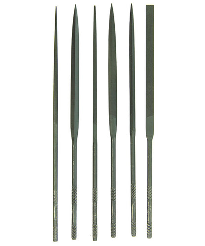 FI6700 = Grobet 0 Cut Needle File Set 5-1/2" with Pouch (6 Pcs)