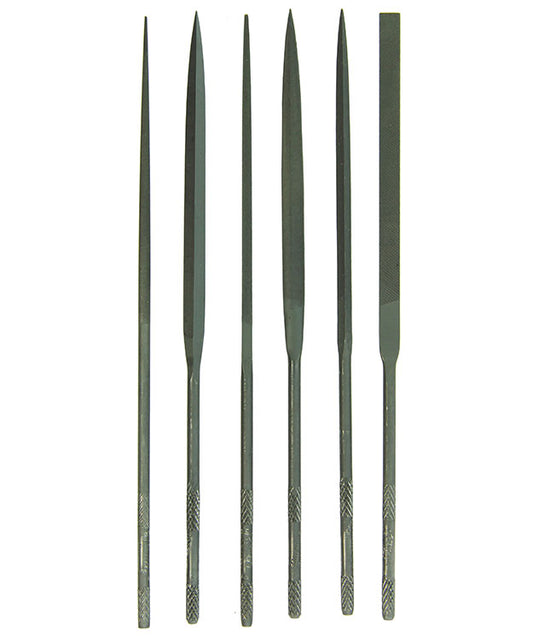 FI6702 = Grobet 2 Cut Needle File Set 5-1/2" with Pouch (6 Pcs)