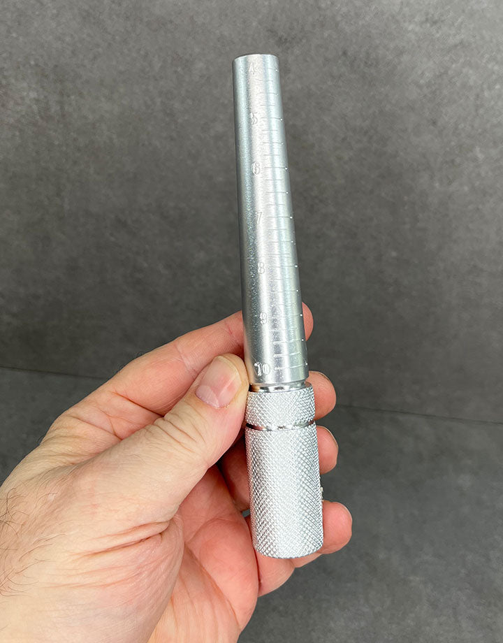 MD325 =Short Aluminum Ring Mandrel = Sizes 4-10