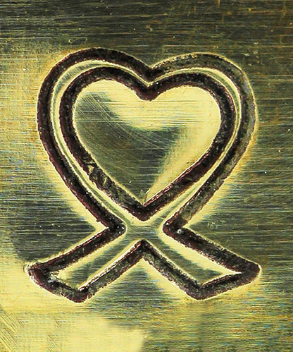 PN6422 = ImpressArt Design Stamp - support ribbon heart shape 6mm