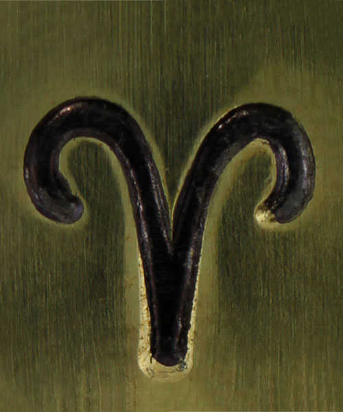 PN6456 = ImpressArt Design Stamp - aries zodiac sign 6mm