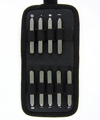 PN987 = 3.0mm Punctuation Stamps 9 Pieces with Canvas Case
