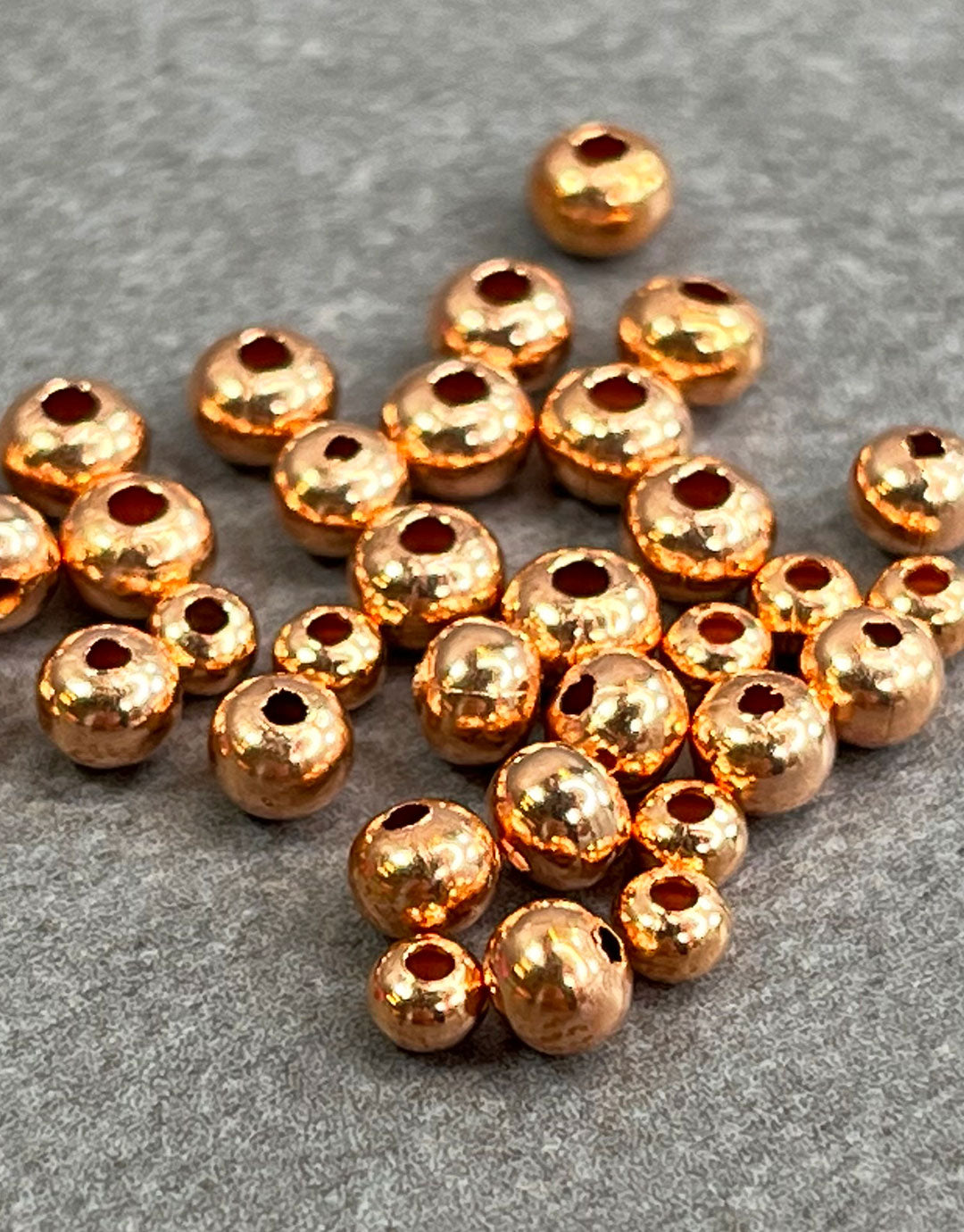 ABCU-R0X = Copper Smooth Rondelle Beads