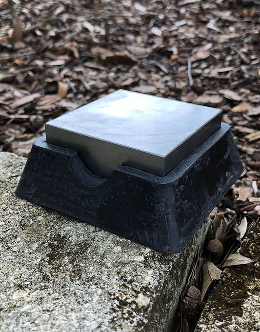 AN520 = Steel Bench Block with Removable Rubber Base 2-1/2'' x 2-1/2''