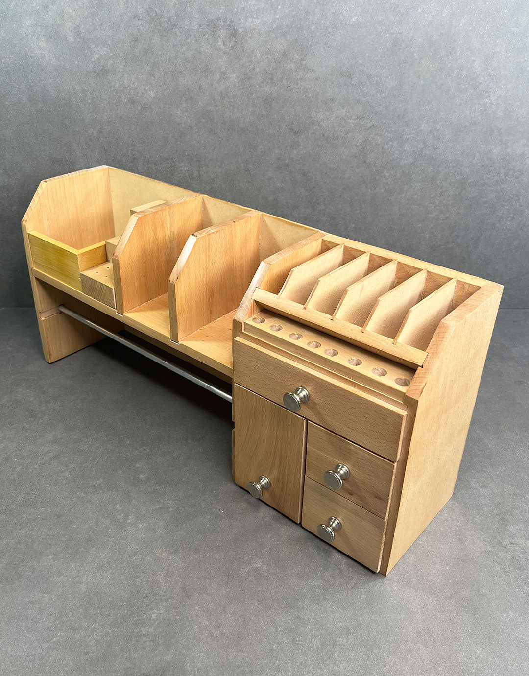 BN2075 = Wooden Tabletop Workbench Organizer