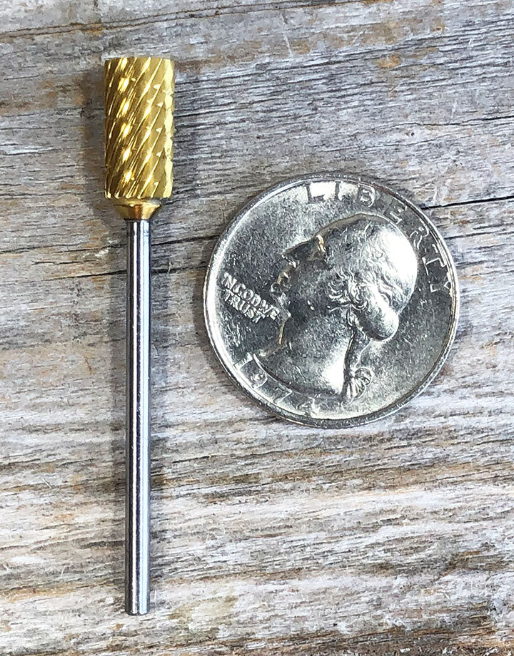BR1983T = Cylinder Carbide Bur Coarse Cut - Titanium Nitride