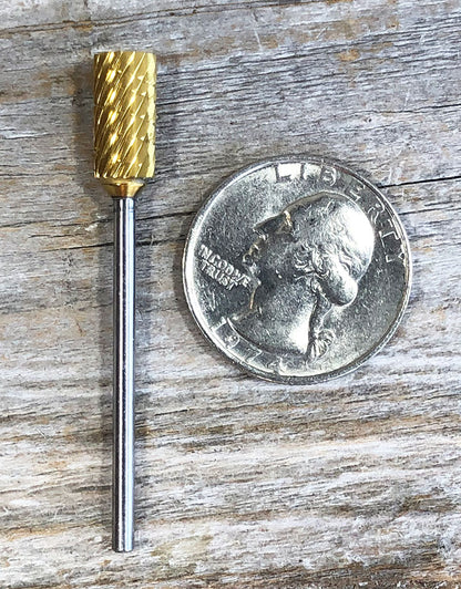 BR1983T = Cylinder Carbide Bur Coarse Cut - Titanium Nitride