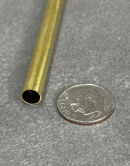 BRT0X = Yellow Brass Round Tubes 12" long **Choose Size**