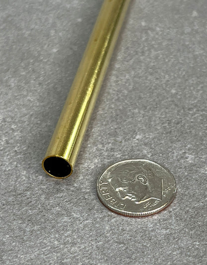 BRT0X = Yellow Brass Round Tubes 12" long **Choose Size**