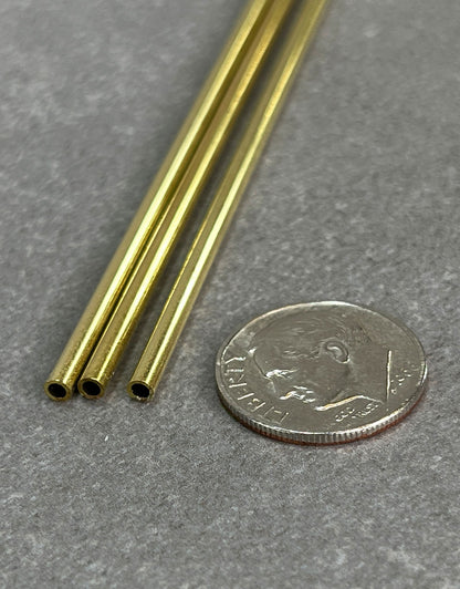 BRT0X = Yellow Brass Round Tubes 12" long **Choose Size**