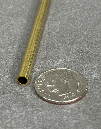 BRT0X = Yellow Brass Round Tubes 12" long **Choose Size**