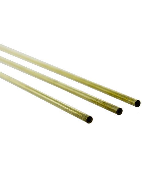 BRT01 = ROUND TUBE BRASS .014'' WALL 12'' LONG 1/16'' OD card of 3pcs