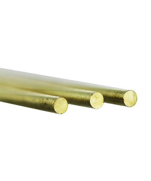 BRWR12 = BRASS ROUND ROD 12'' .081'' diameter 3pcs per pack