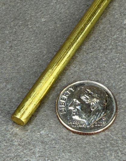 BRWR = Yellow Brass Round Rods 12" Long