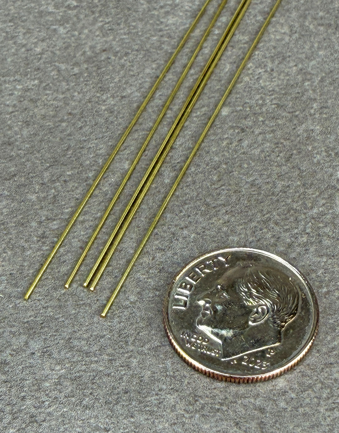 BRWR = Yellow Brass Round Rods 12" Long