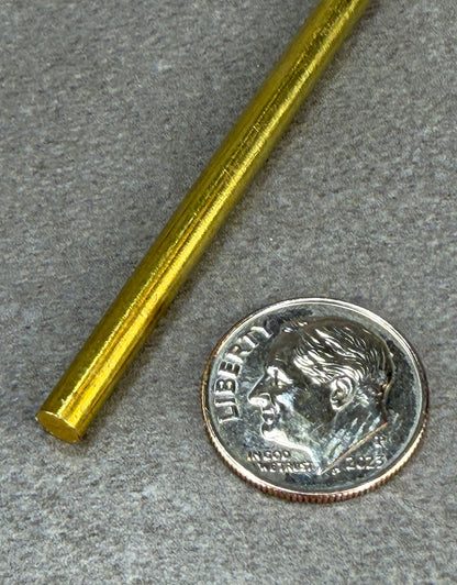 BRWR = Yellow Brass Round Rods 12" Long
