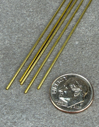 BRWR = Yellow Brass Round Rods 12" Long
