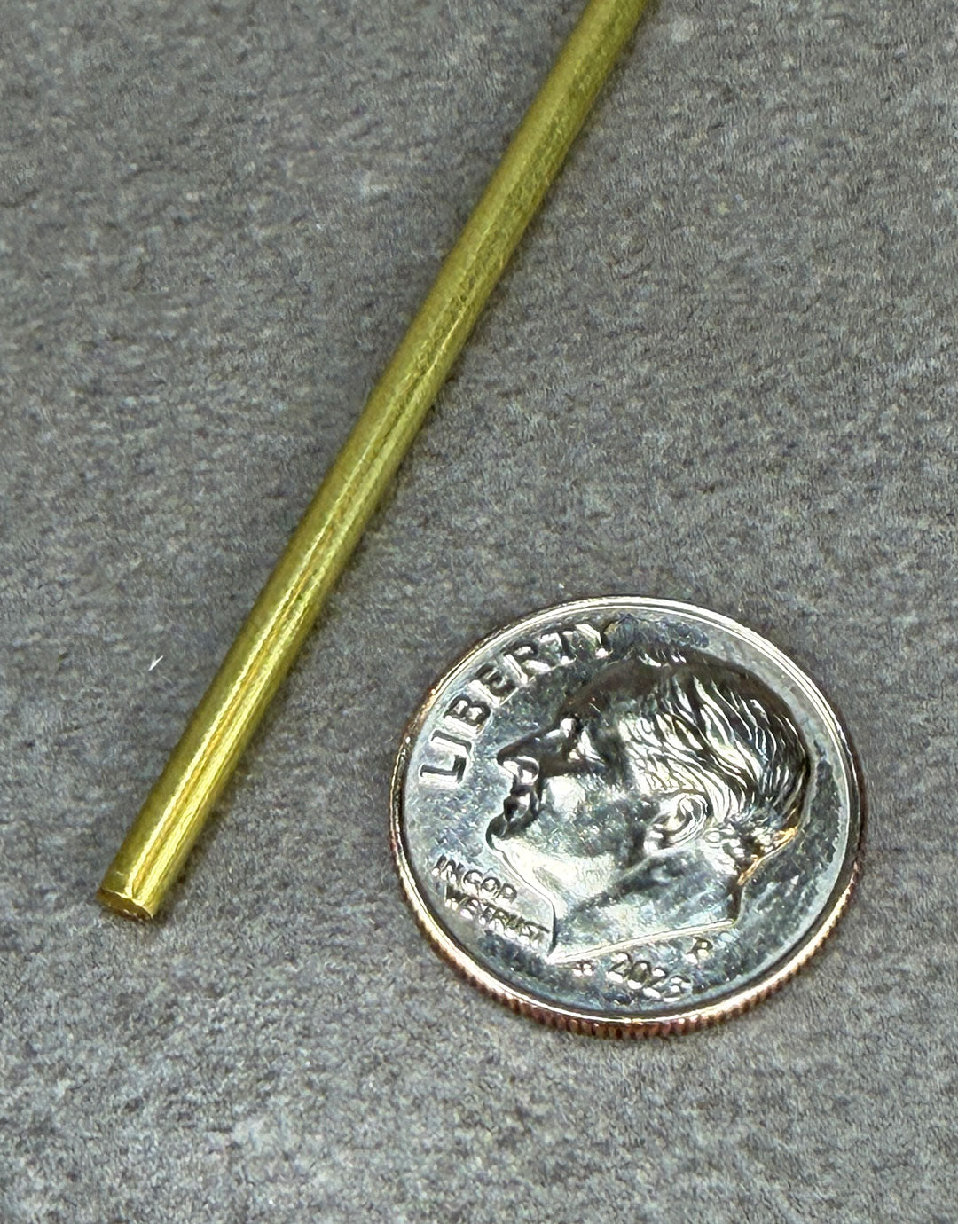 BRWR = Yellow Brass Round Rods 12" Long