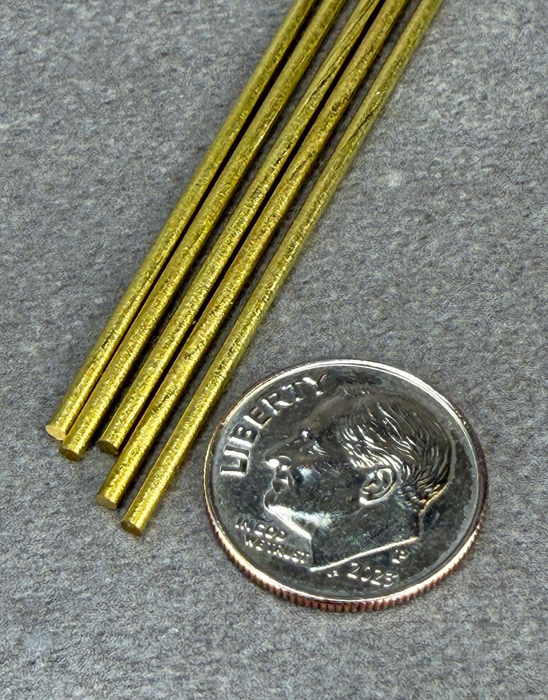 BRWR = Yellow Brass Round Rods 12" Long