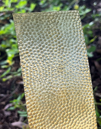 BSP201 "Hammered 1" Patterned Brass Sheet 2-1/2" Wide