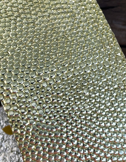BSP201 "Hammered 1" Patterned Brass Sheet 2-1/2" Wide