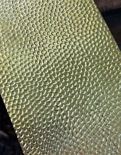 XSP202 - Pattern Metal Sheet "Hammered #2" 2-1/2" wide 24ga (Choose Brass or Copper)