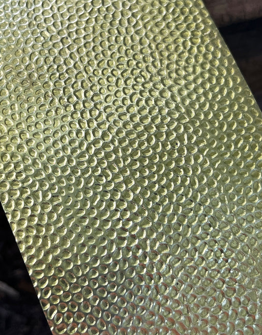 XSP202 - Pattern Metal Sheet "Hammered #2" 2-1/2" wide 24ga (Choose Brass or Copper)