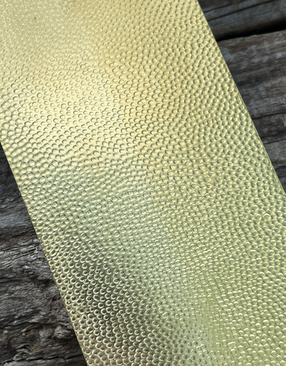 BSP205 "Hammered 5" Patterned Brass Sheet 2-1/2" Wide