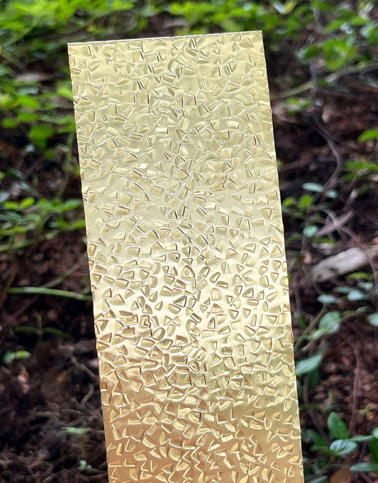 BSP211 "Triangle" Patterned Brass Sheet 2-1/2" Wide