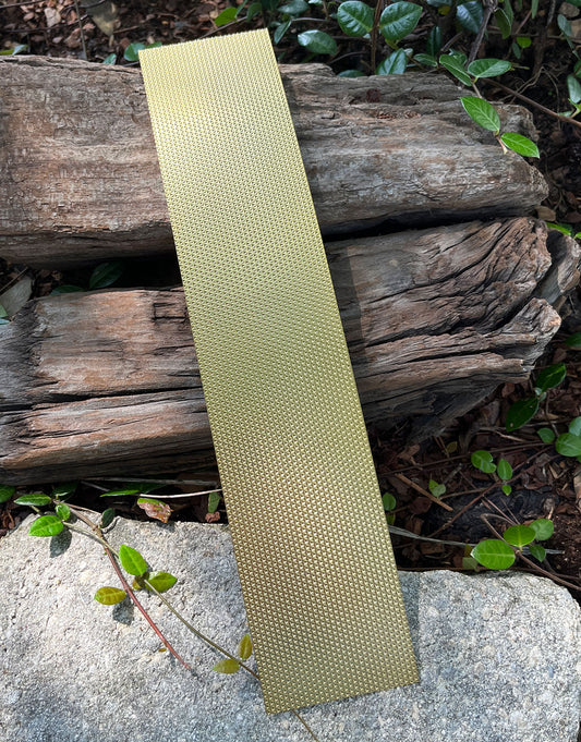 BSP218 "Geometric" Patterned Brass Sheet 2-1/2" Wide