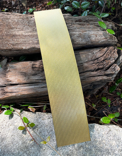 BSP220 "Striped 2" Patterned Brass Sheet 2-1/2" Wide