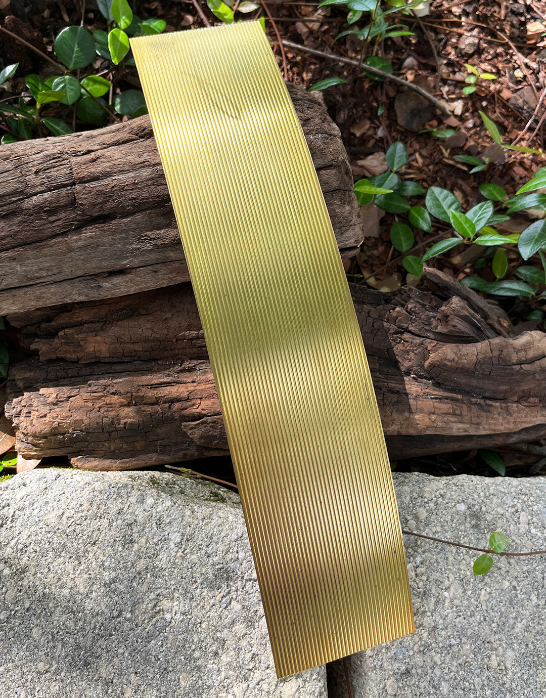 BSP222 "Striped 4" Patterned Brass Sheet 2-1/2" Wide