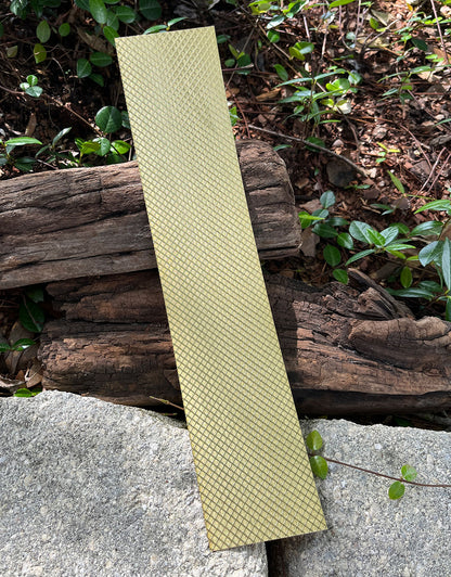 BSP224 "Checker" Patterned Brass Sheet 2-1/2" Wide