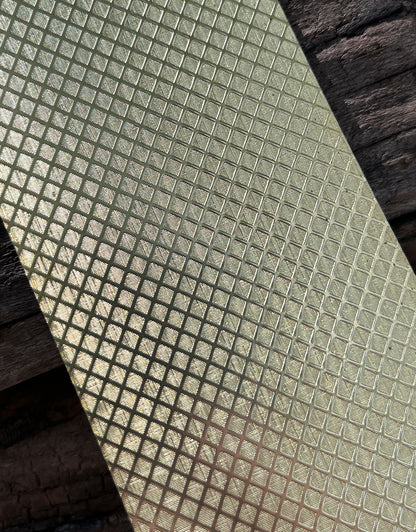 BSP224 "Checker" Patterned Brass Sheet 2-1/2" Wide