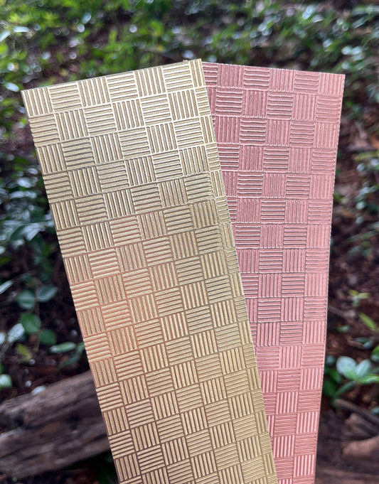 XSP225 = Pattern Metal Sheet "Striped Squares" 2-1/2" wide 24ga