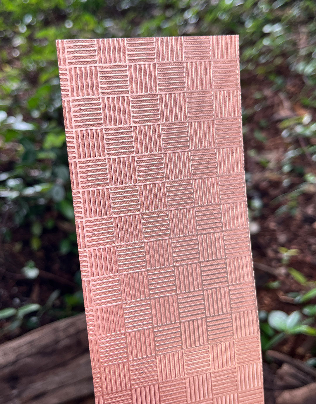XSP225 = Pattern Metal Sheet "Striped Squares" 2-1/2" wide 24ga