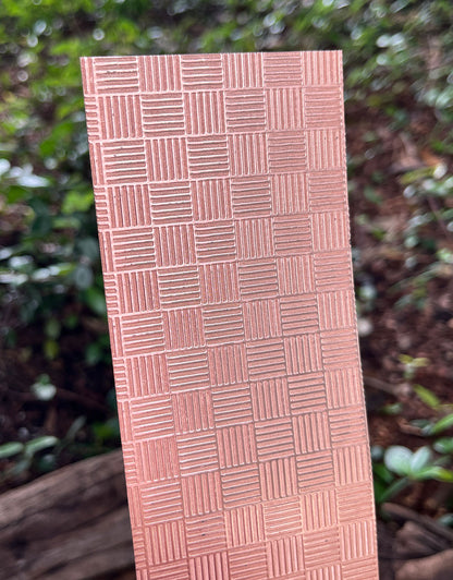 XSP225 = Pattern Metal Sheet "Striped Squares" 2-1/2" wide 24ga