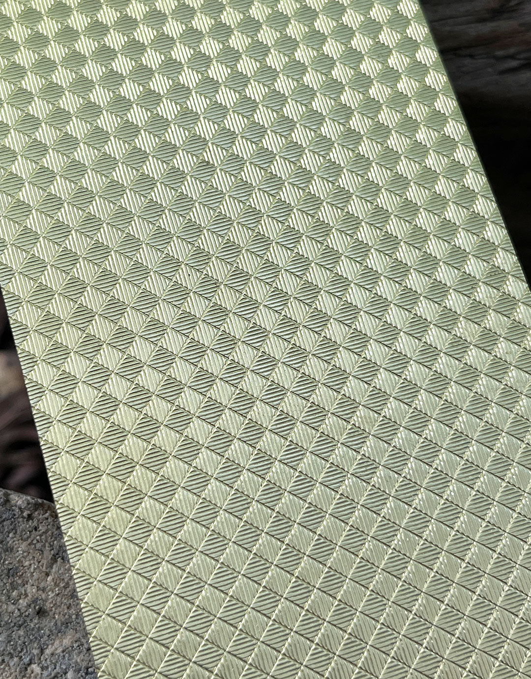 BSP227 "Mini Striped Squares" Patterned Brass Sheet 2-1/2" Wide