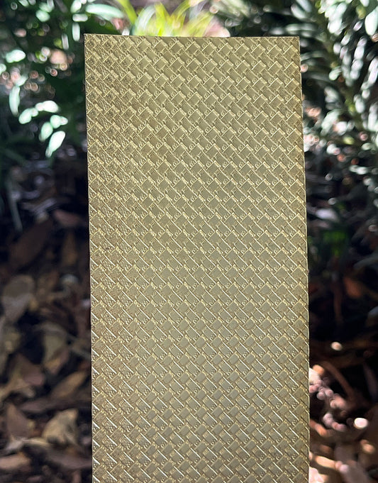 BSP231 "Woven" Patterned Brass Sheet 2-1/2" Wide
