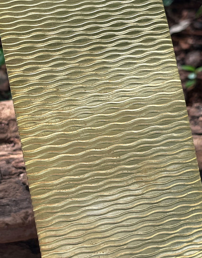 BSP238 "Slick Wave" Patterned Brass Sheet 2-1/2" Wide